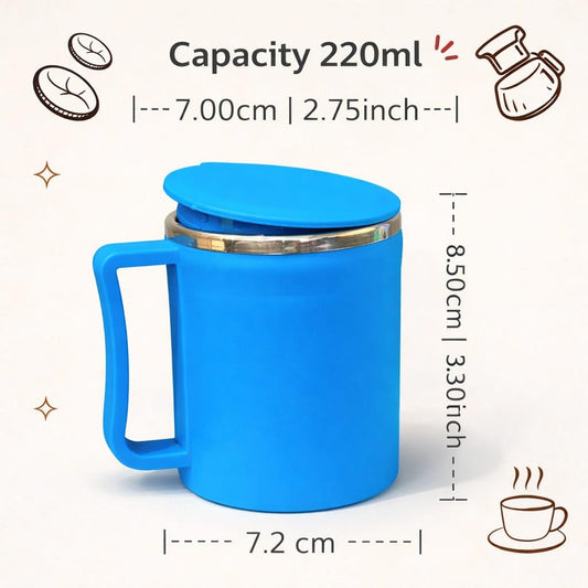Stainless Steel Coffee Mug with Leakproof Lid, Double-Wall Insulation, Reusable Hot and Cold Beverages, Lightweight and Easy to Clean, Ideal for Office, Home, Outdoor Adventures, Daily Use, Comfortable Drinking Experience