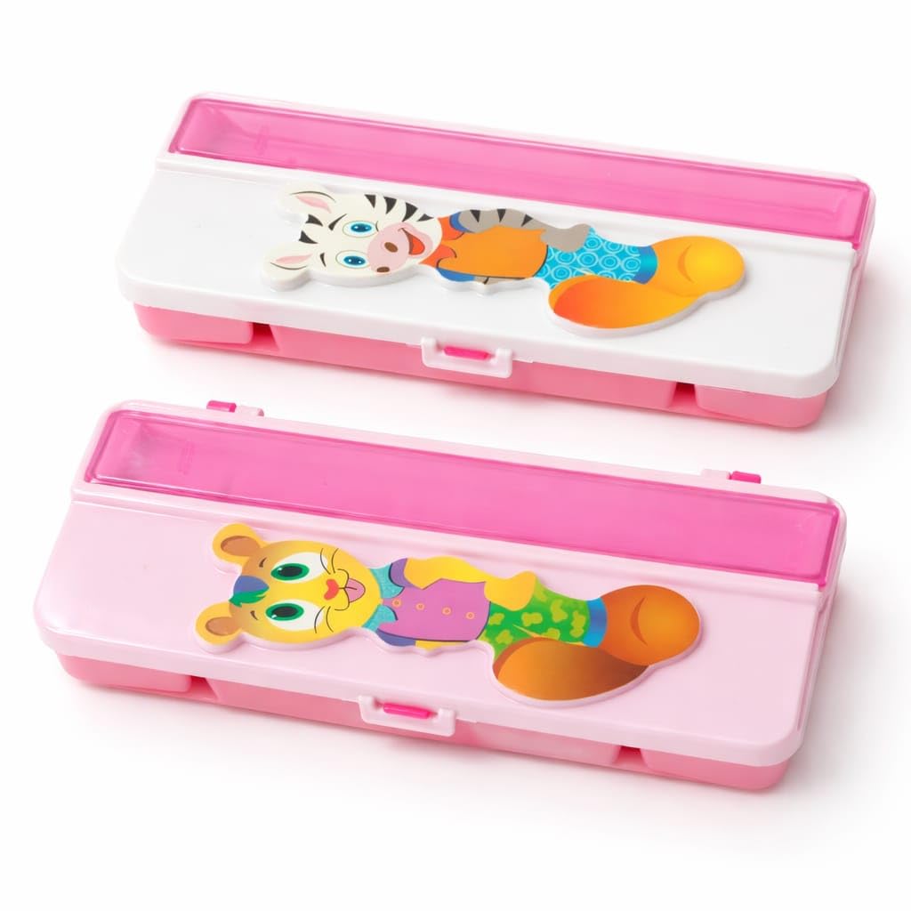 Premium Pencil Box for Kids, Durable School Stationery Organizer with Spacious Compartments, Lightweight Design, Secure Closure, Attractive Colors, Easy to Carry, Ideal for Students, Office Use, Art Supplies, Travel, Classroom, Storage, Multipurpose Case