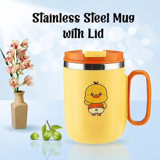 Stainless Steel Coffee Mug with Leakproof Lid, Double-Wall Insulation, Reusable Hot and Cold Beverages, Lightweight and Easy to Clean, Ideal for Office, Home, Outdoor Adventures, Daily Use, Comfortable Drinking Experience