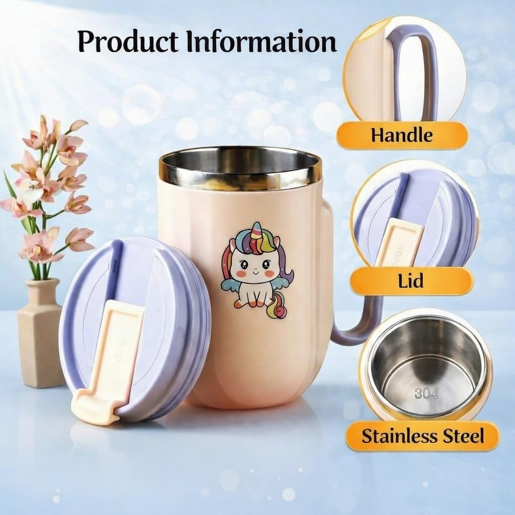 Stainless Steel Coffee Mug with Leakproof Lid, Double-Wall Insulation, Reusable Hot and Cold Beverages, Lightweight and Easy to Clean, Ideal for Office, Home, Outdoor Adventures, Daily Use, Comfortable Drinking Experience