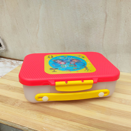 Durable Plastic Lunch Box with Secure Locking Lid, Leak Resistant Design, Spacious Compartments, Food Safe Material, Lightweight and Portable for School, Office, Travel, and Daily Use. Easy to Clean