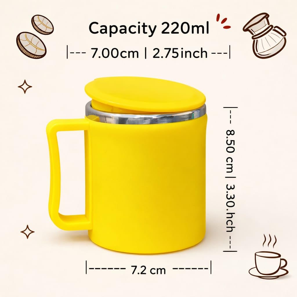 Stainless Steel Coffee Mug with Leakproof Lid, Double-Wall Insulation, Reusable Hot and Cold Beverages, Lightweight and Easy to Clean, Ideal for Office, Home, Outdoor Adventures, Daily Use, Comfortable Drinking Experience