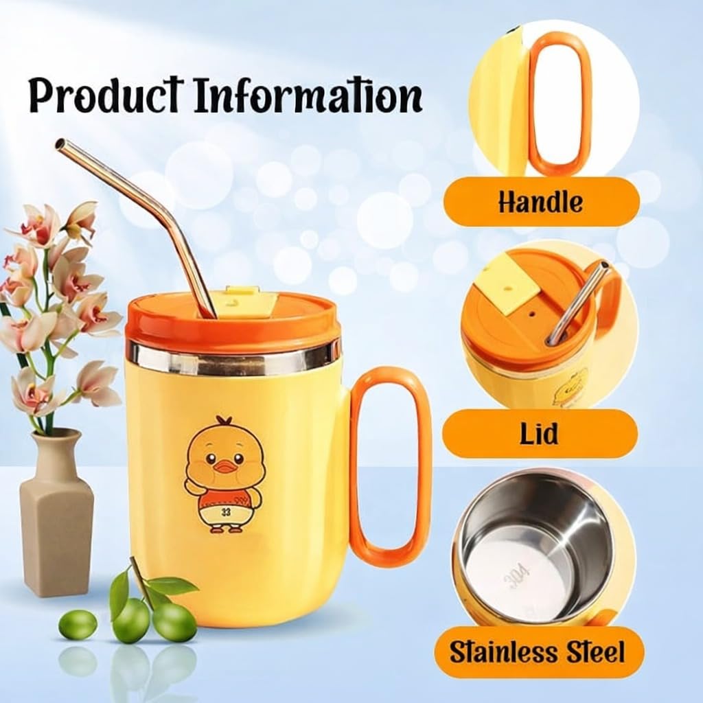 Stainless Steel Coffee Mug with Leakproof Lid, Double-Wall Insulation, Reusable Hot and Cold Beverages, Lightweight and Easy to Clean, Ideal for Office, Home, Outdoor Adventures, Daily Use, Comfortable Drinking Experience
