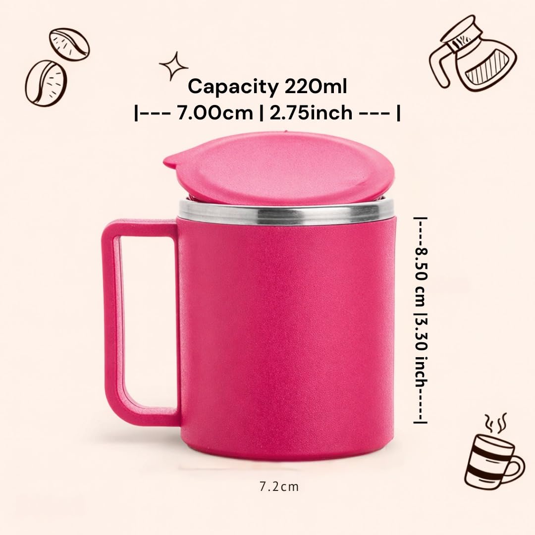 Stainless Steel Coffee Mug with Leakproof Lid, Double-Wall Insulation, Reusable Hot and Cold Beverages, Lightweight and Easy to Clean, Ideal for Office, Home, Outdoor Adventures, Daily Use, Comfortable Drinking Experience