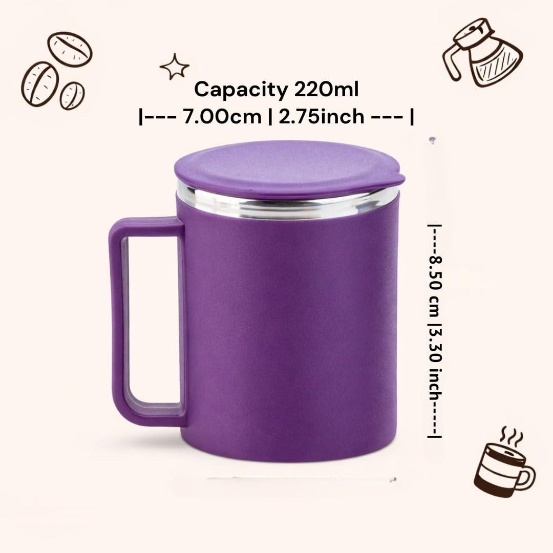 Stainless Steel Coffee Mug with Leakproof Lid, Double-Wall Insulation, Reusable Hot and Cold Beverages, Lightweight and Easy to Clean, Ideal for Office, Home, Outdoor Adventures, Daily Use, Comfortable Drinking Experience