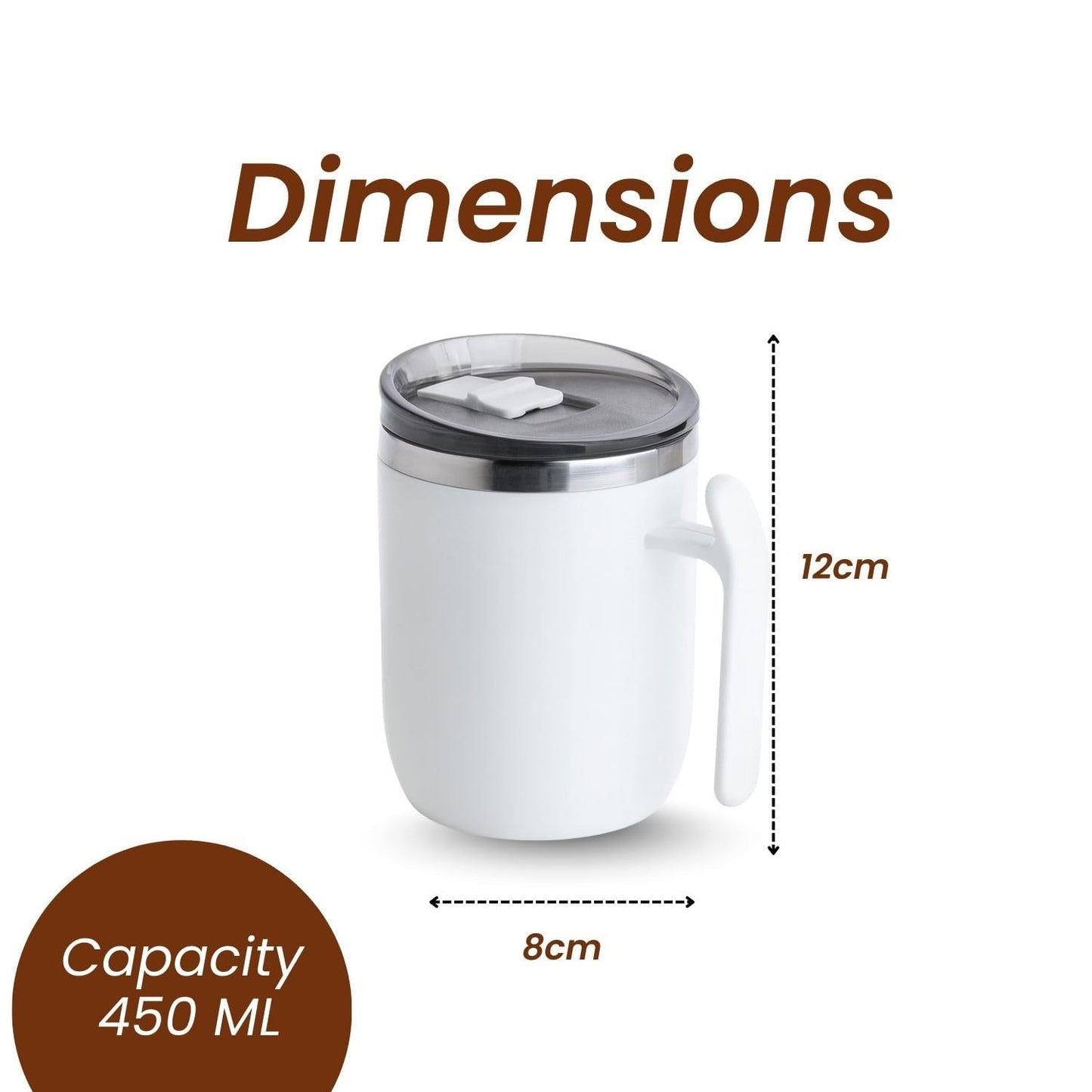 Stainless Steel Coffee Mug with Leakproof Lid, Double-Wall Insulation, Reusable Hot and Cold Beverages, Lightweight and Easy to Clean, Ideal for Office, Home, Outdoor Adventures, Daily Use, Comfortable Drinking Experience