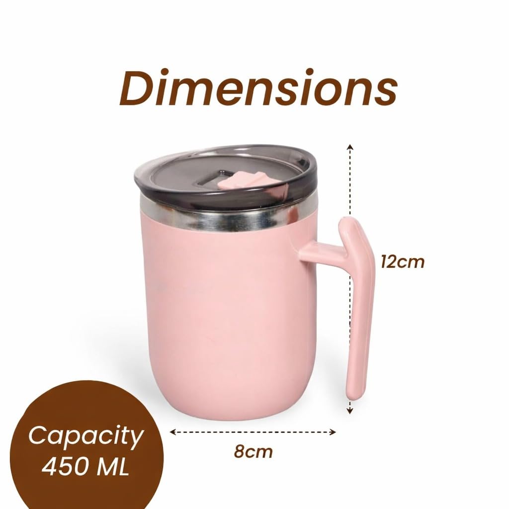 Stainless Steel Coffee Mug with Leakproof Lid, Double Wall Insulation, Reusable Hot and Cold Beverages, Lightweight and Easy to Clean, Ideal for Office, Home, Outdoor Adventures, Daily Use, Comfortable Drinking Experience