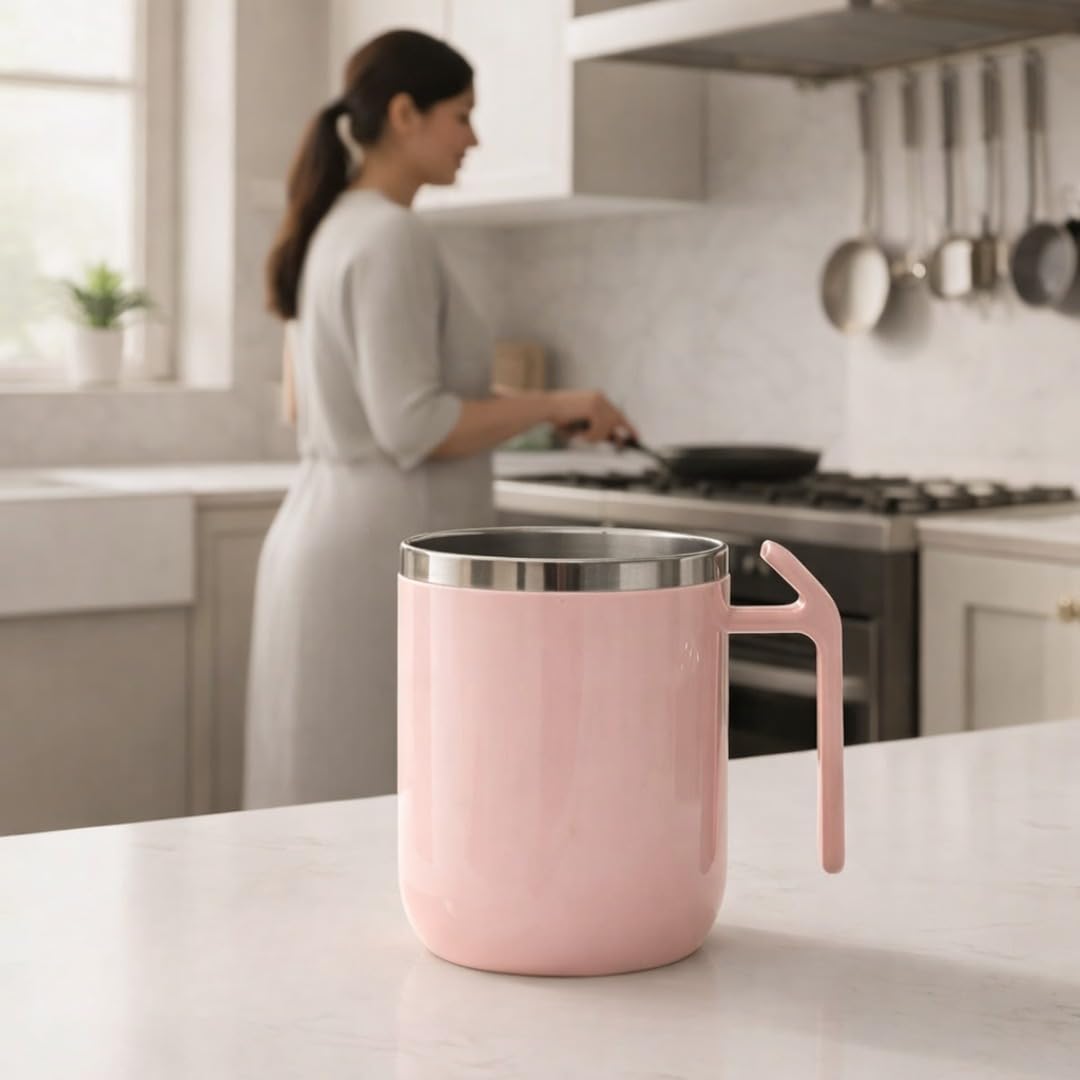 Stainless Steel Coffee Mug with Leakproof Lid, Double Wall Insulation, Reusable Hot and Cold Beverages, Lightweight and Easy to Clean, Ideal for Office, Home, Outdoor Adventures, Daily Use, Comfortable Drinking Experience