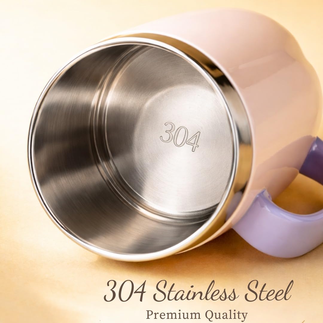 Stainless Steel Coffee Mug with Leakproof Lid, Double-Wall Insulation, Reusable Hot and Cold Beverages, Lightweight and Easy to Clean, Ideal for Office, Home, Outdoor Adventures, Daily Use, Comfortable Drinking Experience