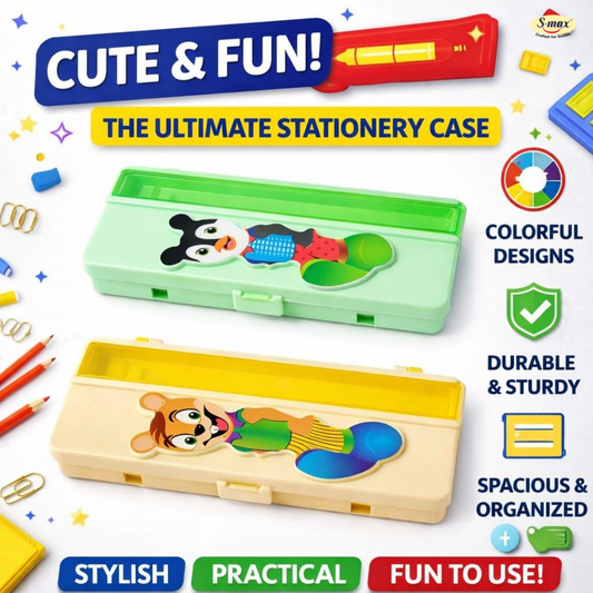 Premium Pencil Box for Kids, Durable School Stationery Organizer with Spacious Compartments, Lightweight Design, Secure Closure, Attractive Colors, Easy to Carry, Ideal for Students, Office Use, Art Supplies, Travel, Classroom, Storage, Multipurpose Case