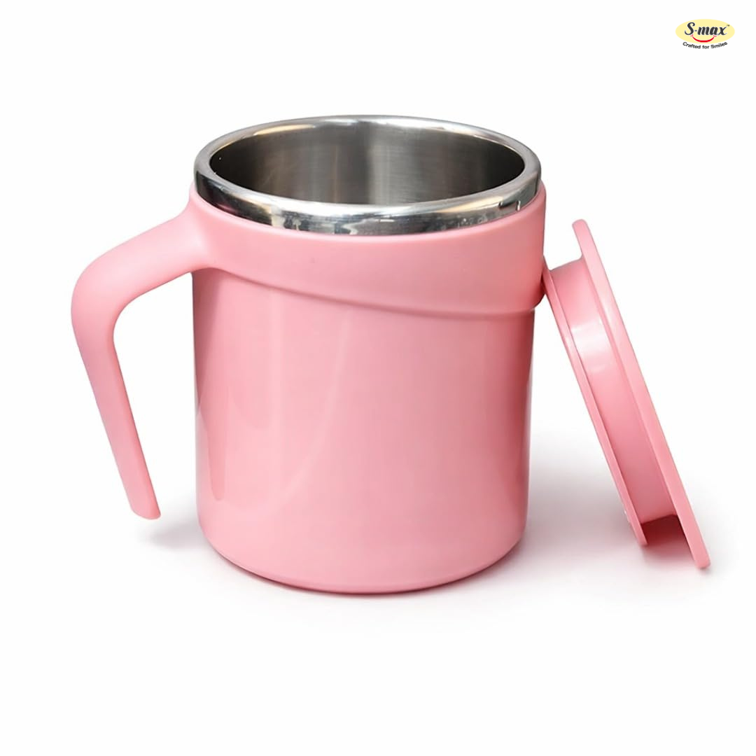 Stainless Steel Coffee Mug with Leakproof Lid, Double-Wall Insulation, Reusable Hot and Cold Beverages, Lightweight and Easy to Clean, Ideal for Office, Home, Outdoor Adventures, Daily Use, Comfortable Drinking Experience