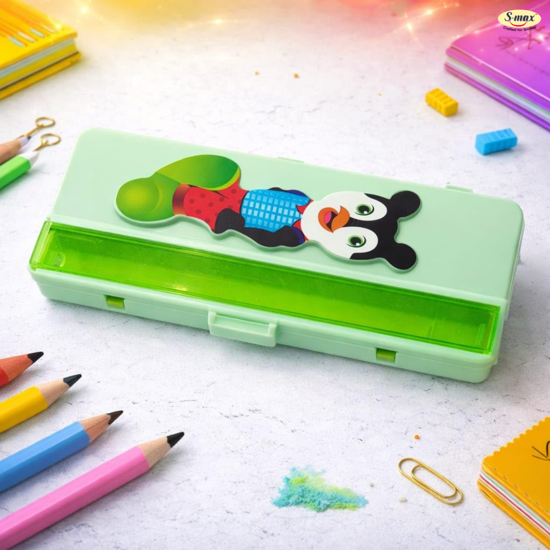 Premium Pencil Box for Kids, Durable School Stationery Organizer with Spacious Compartments, Lightweight Design, Secure Closure, Attractive Colors, Easy to Carry, Ideal for Students, Office Use, Art Supplies, Travel, Classroom, Storage, Multipurpose Case