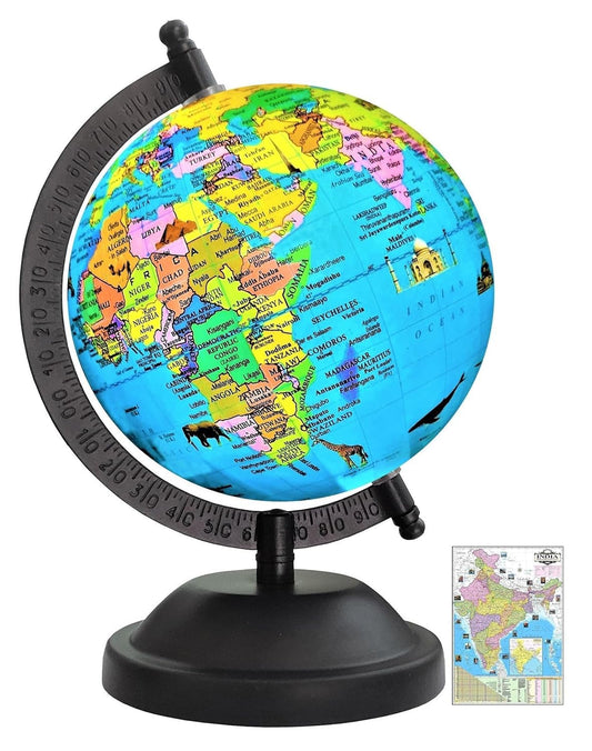 Globe Desk Organizer & Educational World Globe Rotating