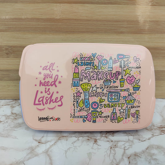 Plastic Lunch Box with Spoon Leak-Resistant Food Storage Container for Office, School and Travel Easy to Clean Locking Lid, Kids and Adults, Ideal for Snacks, Lunches and Fresh Homemade Meals with Convenient Portion Control and Organization