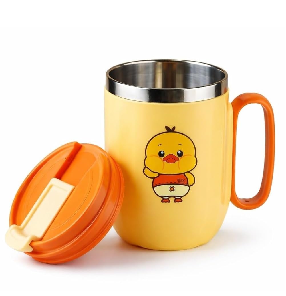 Stainless Steel Coffee Mug with Leakproof Lid, Double-Wall Insulation, Reusable Hot and Cold Beverages, Lightweight and Easy to Clean, Ideal for Office, Home, Outdoor Adventures, Daily Use, Comfortable Drinking Experience