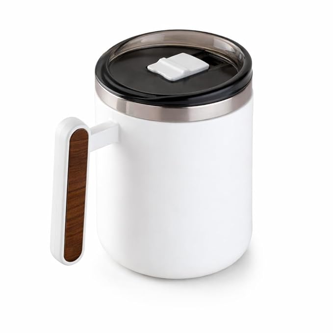 Stainless Steel Coffee Mug with Leakproof Lid, Double-Wall Insulation Hot and Cold Beverages, Lightweight and Easy to Clean, Ideal for Office, Home, Camping, Outdoor Adventures, Daily Use, Comfortable Drinking Experience