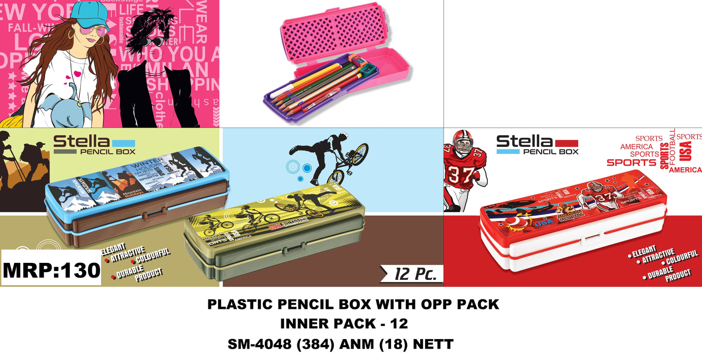 Premium Pencil Box for Kids, Durable School Stationery Organizer with Spacious Compartments, Lightweight Design, Secure Closure, Attractive Colors, Easy to Carry, Ideal for Students, Office Use, Art Supplies, Travel, Classroom, Storage, Multipurpose Case