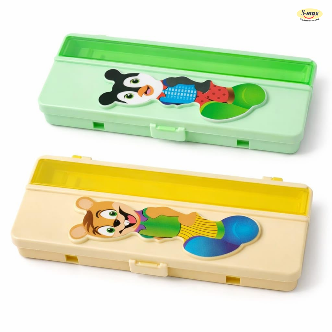 Premium Pencil Box for Kids, Durable School Stationery Organizer with Spacious Compartments, Lightweight Design, Secure Closure, Attractive Colors, Easy to Carry, Ideal for Students, Office Use, Art Supplies, Travel, Classroom, Storage, Multipurpose Case